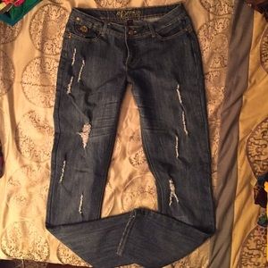 DEREON Distressed Denim Jeans 11/12